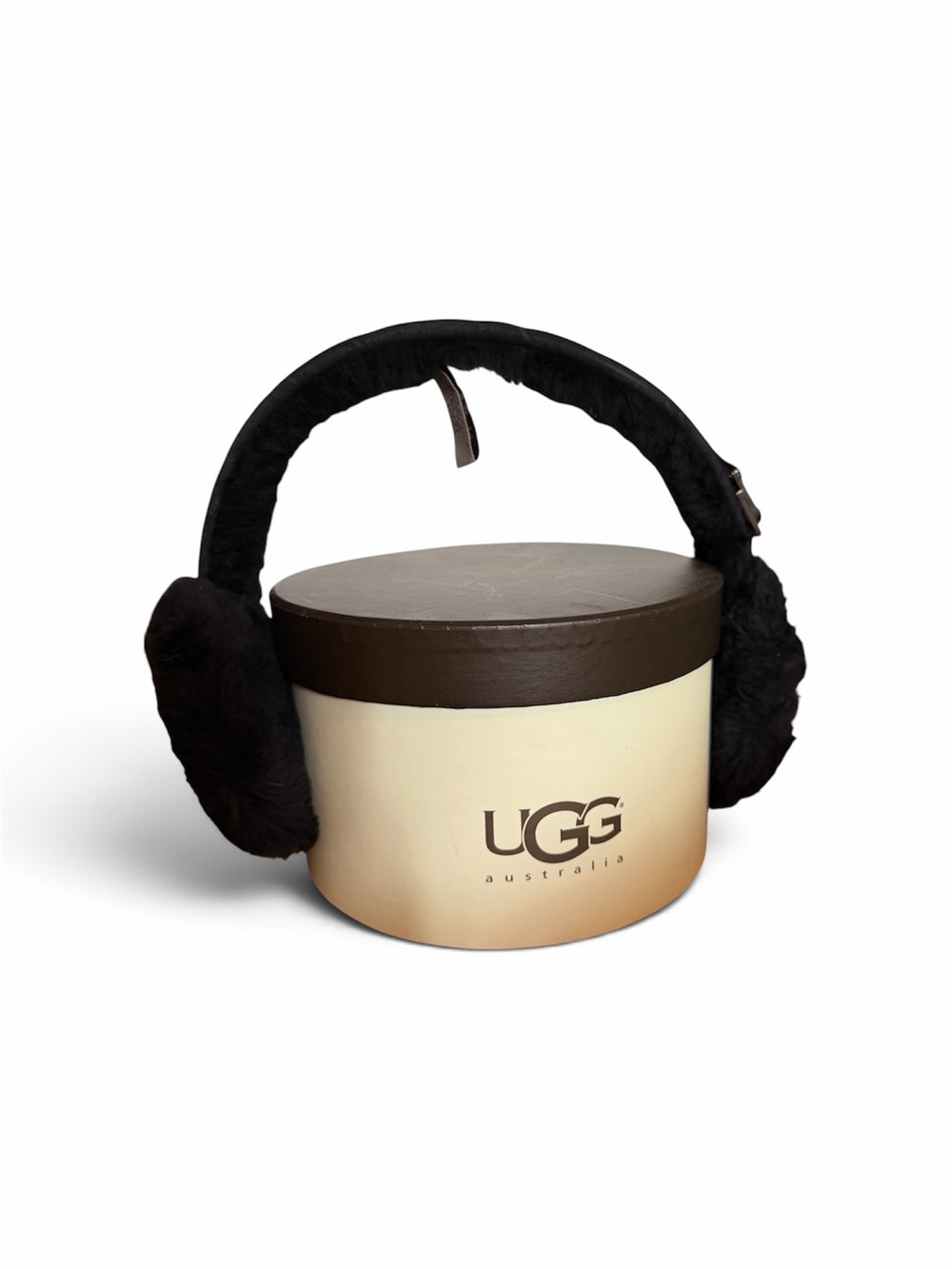 UGG Black Shearling On-Ear Headphones